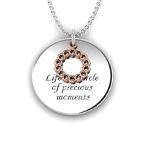 Load image into Gallery viewer, Engraved Fingerprint &quot;Circle&quot; Silver Necklace
