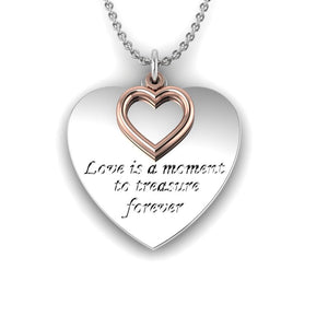 Engraved Fingerprint "Moment" Silver Necklace