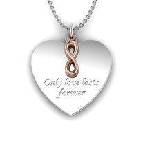 Load image into Gallery viewer, Engraved Fingerprint &quot;Forever&quot; Silver Necklace
