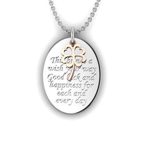 Load image into Gallery viewer, Engraved Fingerprint &quot;Wishes&quot; Silver Necklace
