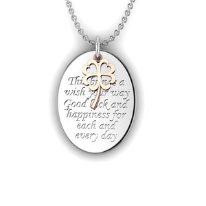 Engraved Fingerprint "Wishes" Silver Necklace